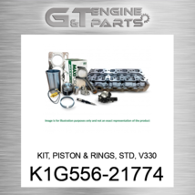 K1G556-21774 Kit, Piston &amp; Rings, Std, V3300 Di Maxiforce (New Aftermarket) - £152.53 GBP