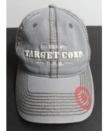 Target Corp Distressed Gray Denim Baseball Hat Adjustable Bullseye Embro... - £11.58 GBP