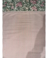 Vintage Westpoint Stevens Full Size Flat Sheet  1PC Pink Floral Stripe C... - £12.14 GBP