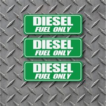 (3) Warning Label Diesel Only Gas Gasoline Truck Fuel Tank Sticker Decal... - £4.64 GBP
