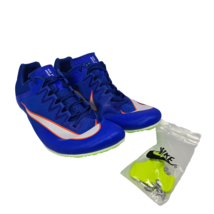 Nike Zoom Rival Sprint Racer Men Size 11.5 Blue Safety Orange Track Field Spikes - £49.75 GBP