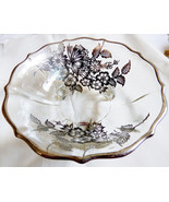 VTG STERLING SILVER CITY ON CLEAR CRYSTAL GLASS FLOWERS FOOTED BOWL DISH - £23.68 GBP