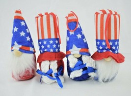 Americana Stuffed Plush 5 inch Gnome Set of 4 Hanging Decorations - £8.94 GBP