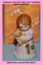 Enesco Growing Up Girls Brunette Figurine Age 1 w/Box &amp; Wish List - BRAND NEW - £15.61 GBP