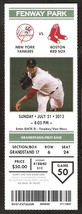 New York Yankees Boston Red Sox 2013 Ticket Mike Napoli 2 Hr - £2.93 GBP