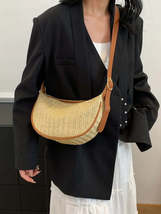 Straw Weave Adjustable Strap Shoulder Bag - $25.23