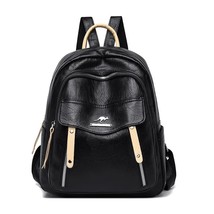 2021 Leather Backpa Retro Large Capacity Designer Travel Bag For Women T... - $169.01