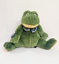 GANZ Stuffed Frog The Heritage Collection Plush Quintin Bullfrog Wearing Bowtie - £11.55 GBP