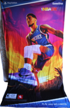 Devin Booker Phoenix Suns NBA2K23 Game Stop 7ftx4ft Fabric Promo Poster - £74.73 GBP