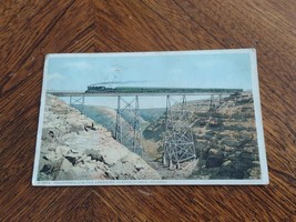 1922 Canyon Diablo AZ- Arizona, Train Crossing High Bridge, Vintage Post... - £4.60 GBP