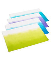 ELRENE Assorted Ombré Tie Dye Fabric Placemats, Set of 4 Ombre NEW - £10.44 GBP