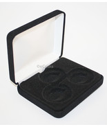Black Felt COIN DISPLAY GIFT METAL PLUSH BOX holds 3-IKE or 3 ASE Silver Eagles - $9.46