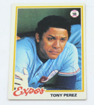 1978 Topps #15 Tony Perez Montreal Expos Baseball Signed Autograph (I82) - £7.87 GBP