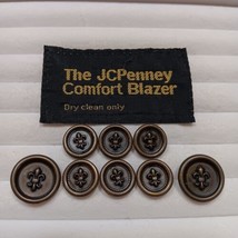 JC Penney Bronze Blazer Buttons 8 2-Large, 6 Smaller - $12.95