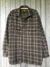 Work n Sport Shirt Men&#39;s Green/Brown Flannel Plaid Long Sleeve Shirt Siz... - £16.50 GBP