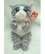 TY Beanie Bellies CUTE MITZI THE GRAY TABBY CAT 4&quot; Bean Bag Stuffed Anim... - $274.49 MXN