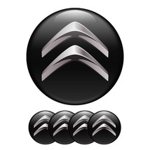 Set of 4 Citroen Logo Domed Sticker for Rim Center Wheel Hub Cap Emblem - £7.60 GBP+