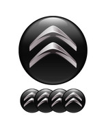 Set of 4 Citroen Logo Domed Sticker for Rim Center Wheel Hub Cap Emblem - £7.55 GBP - £20.85 GBP