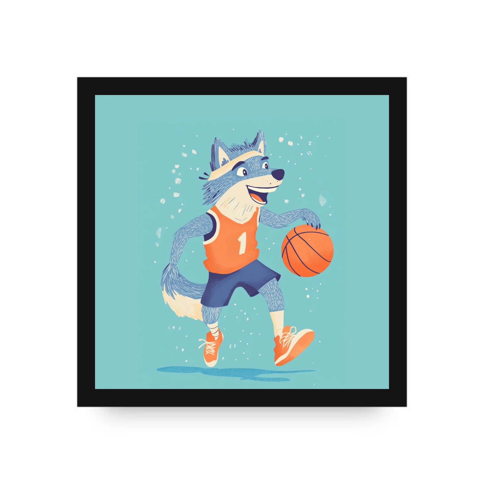 Wes the Point guard Wolf Canvas by Dancing Littles Jungle - $35.99+