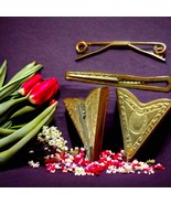 Vintage Hickok tie clip~Gold collar tips~collar stay - €27,60 EUR