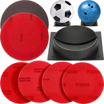 7 Pieces Bowling Sanding Pads Cup Set, Including 6 Resurfacing Polishing Kit Bow - £20.45 GBP