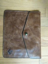 Patricia Nash Tan Brown Leather Handbag Clutch DD - $22.37