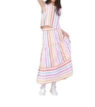 Dra Los Angeles maya skirt in Rainbow Stripe - size M - £57.16 GBP