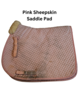 Pink All Purpose Saddle Pad Sheepskin Half Lined Underside USED - £17.97 GBP