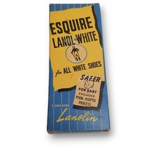 Esquire Lanol White 1956 Advertising Display Decor Prop Ephemera Empty Box Vtg - £31.82 GBP
