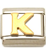 K Italian Charm Gold Plated Letter Bracelet Jewelry - £5.53 GBP