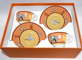 Hermes Africa Teetasse und Untertasse, 2er-Set, orangefarbenes... - $585.51