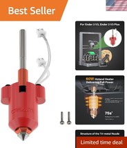 Ender 3 V3 Plus Hotend Replacement - 600mm/s High-Temperature Ceramic No... - $86.99