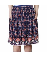 Anthropologie Maeve Women&#39;s Navy Blue Adela Shell Beaded Boho Skirt Size... - £17.96 GBP