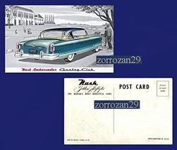 1952 nash ambassador country club 2-door hardtop vintage postcard-usa!-
show ... - £10.69 GBP