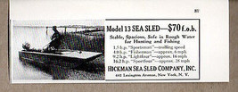 1935 Vintage Ad Sea Sled Model 13 Hunting &amp; Fishing Boats Motors Hickman... - £10.99 GBP