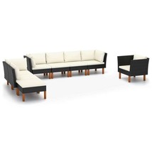  Garden Lounge Set Black, Cream White - $19,878.31 MXN