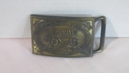 Vintage Henry Ford Detroit With Model T Automobiles Brass Belt Buckle; Unbranded - £15.57 GBP