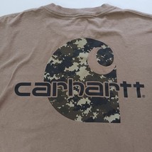 Carhartt Original Fit Men's Brown Logo Graphic Short Sleeve Pocket T-Shirt Sz XL image 3