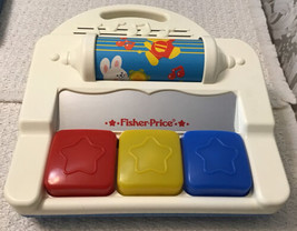 Fisher Price LIGHTS &#39;N SOUNDS Piano: Colored Keys &amp; Rolling Drum, 1989, ... - $41.58