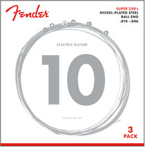 3-Pack Fender Super 250&#39;s Nickel Plated Steel Electric Guitar Strings .0... - £25.13 GBP