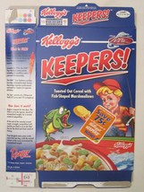Kelloggs Cereal Box 2001 Keepers! 13.2 Oz Toasted Oat W FISH-SHAPED Marshmallows - $23.12
