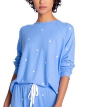 Insomniax Womens Peached Jersey Pajama Top Size Small Color Blue - £24.85 GBP