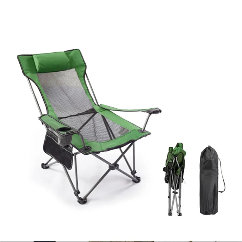Rocking Camping Chair Foldable Lawn Outdoor Aluminum Beach Chair Ultralight - £110.82 GBP