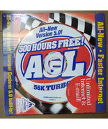 Vintage AOL Installation CD 500 Hours Free 56k Turbo Vers 5.0 New Sealed - £7.86 GBP