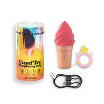 Love to Love Cand&#39;Ice Raspberry Jolly Rechargeable Silicone Ice Cream Vibrator R - £35.21 GBP