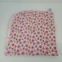 Gerber Pink Blue Flower Daisy Green Orange Cotton Flannel Receiving Blanket - £23.28 GBP