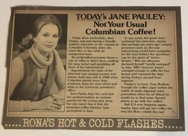 Vintage Jane Pauley Article Not Your Usual Colombian Coffee Ar1 - £5.46 GBP