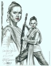 Mark Sparacio SIGNED Original Star Wars REY LE #2/5 Comic Art Print SDCC 2017 Ex - £31.53 GBP