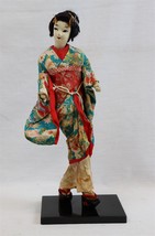 VINTAGE 14&quot; Japanese Geisha Figure Doll on Stand - £78.94 GBP