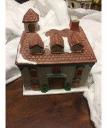 VTG 1991 National Decorations Christmas Collectibles Village Town Hall - $13.09